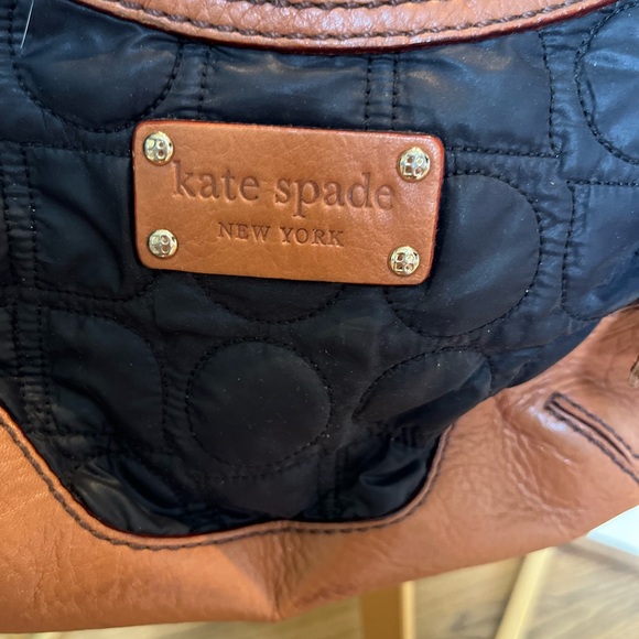 Kate Spade brown leather and black quilted handbag - Picture 2 of 4